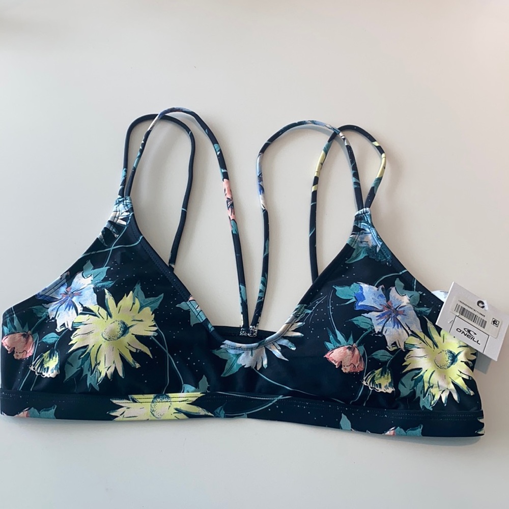 New O’Neill Dahlia Bralette Strappy Swim Top Sz XL